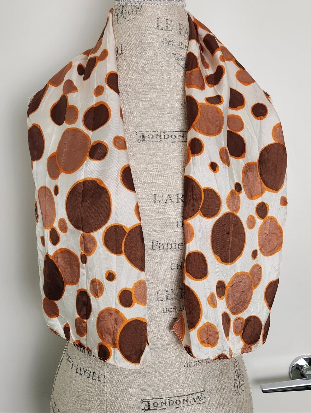 70s Polka Dot Scarf Ascot